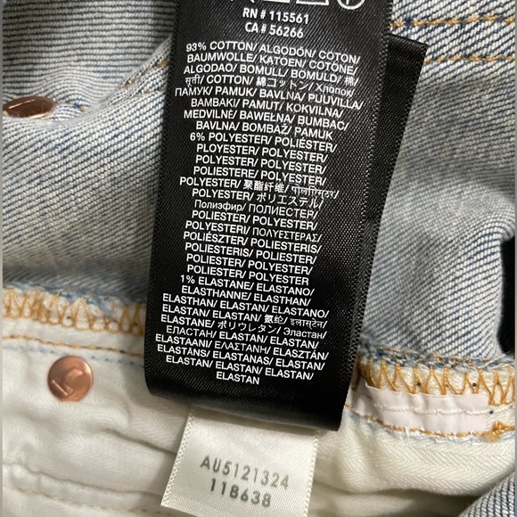 NWT 7 For ManKind Broken Twill Mid Roll Denim Shorts Coco Drive Size 26 - Picture 16 of 16